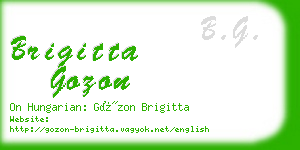 brigitta gozon business card